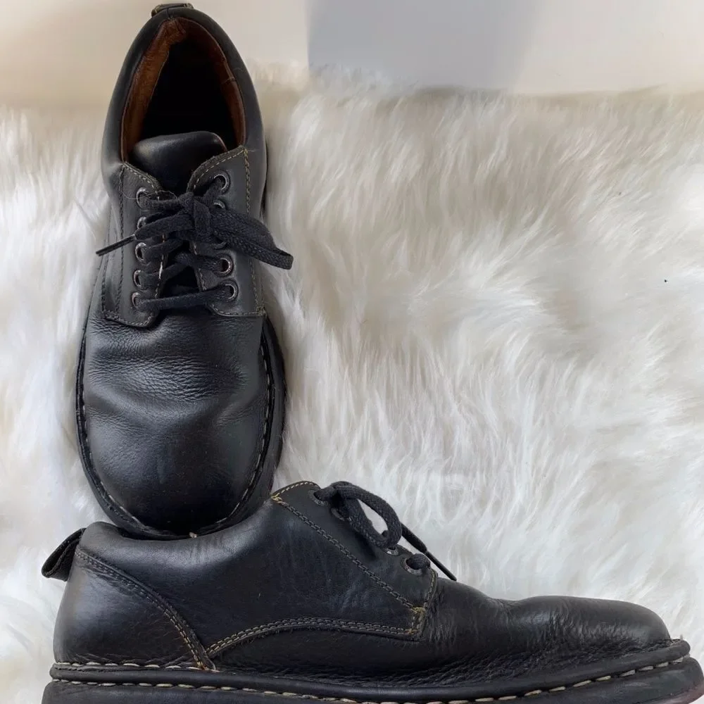 Born Dave Black Leather Oxfords Size 8.5‎